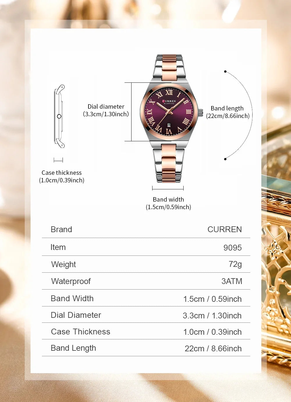 Women Small Face Watch,Stainless Steel Watch Women,Womens Watch with Calendar,Lady Analog Quartz Watch,Ladies Waterproof Watch