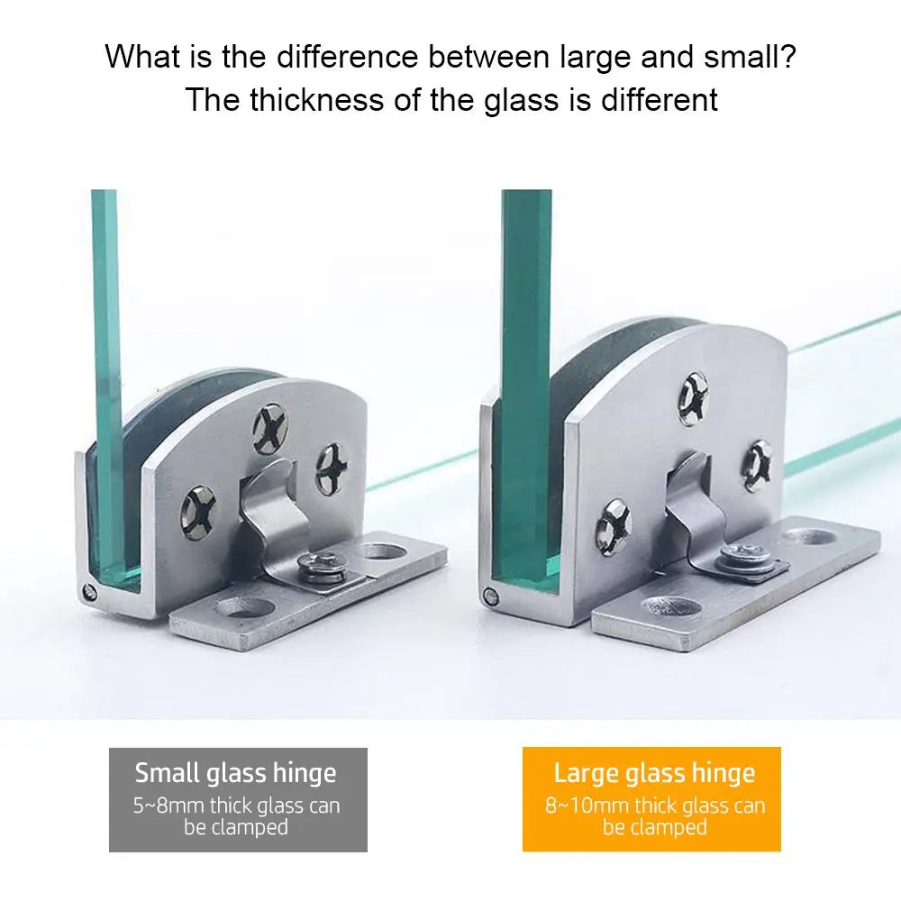 Home No Hole Hardware Furniture Supplies Cabinet  Hinge Clip Window Accessories Glass Door Hinge