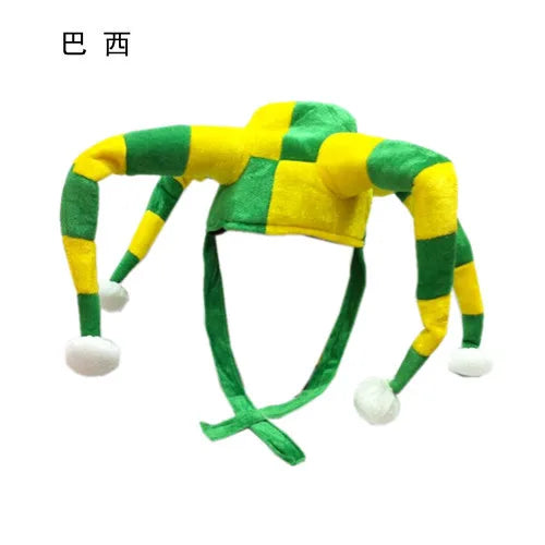 Soccer Carnival Soccer Hat Clown Cap Football Fans Cheer Props for Sports Competition Bar Supplies