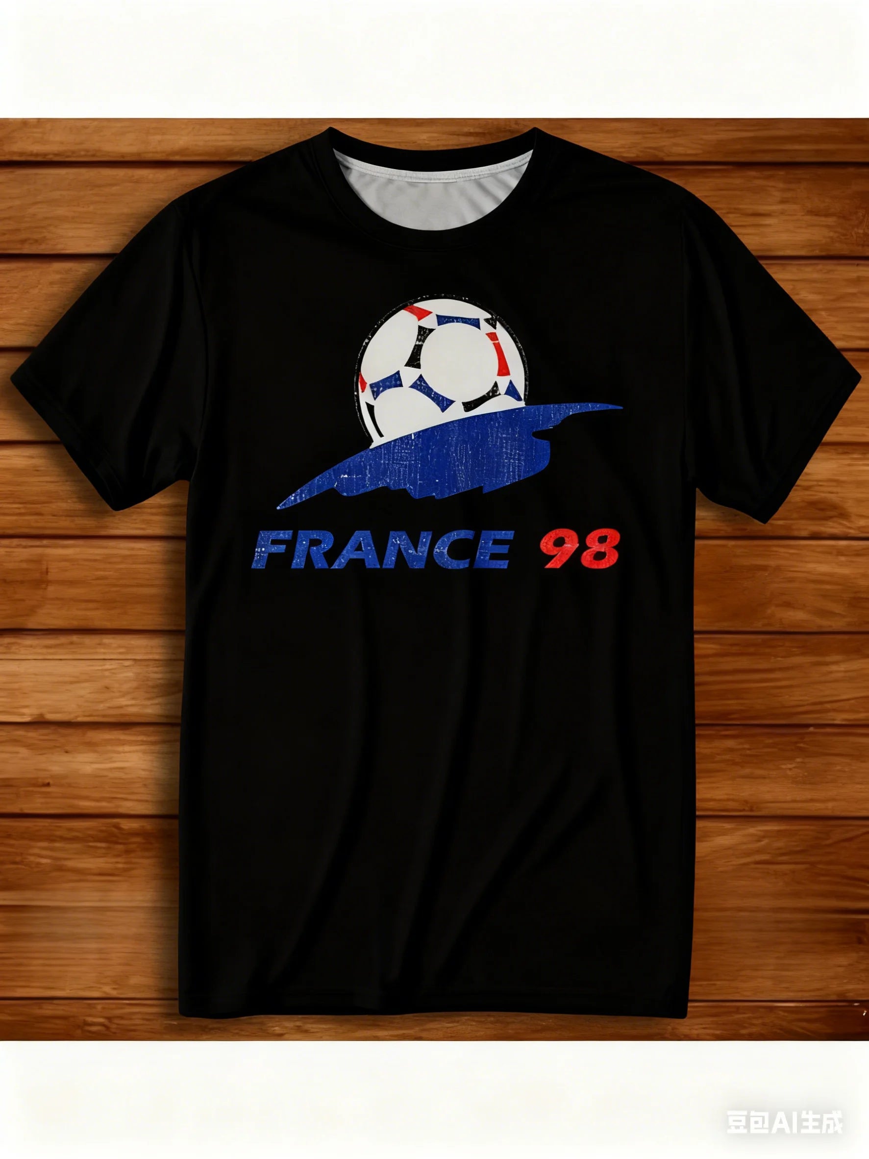 Men's 1998 France Retro Soccer T-Shirt,#98 Iconic Fan Jersey,Soft Breathable Short-Sleeve,Ideal for Collection Gifts&Daily Wear