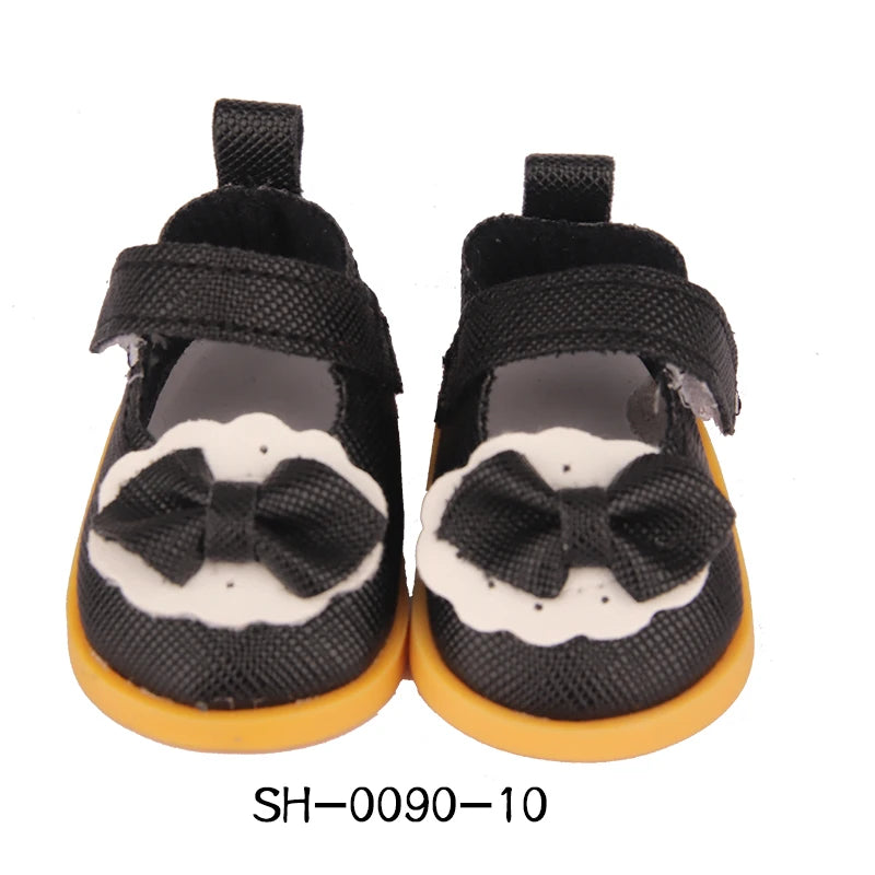 5.5cm Lovely Bow Doll Shoes For 14 Inch American& EXO Doll 1/6 New Mini Shoes Boots Accessories For 32-33 Russia DIY Doll,Nancy