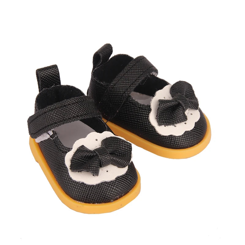 5.5cm Lovely Bow Doll Shoes For 14 Inch American& EXO Doll 1/6 New Mini Shoes Boots Accessories For 32-33 Russia DIY Doll,Nancy