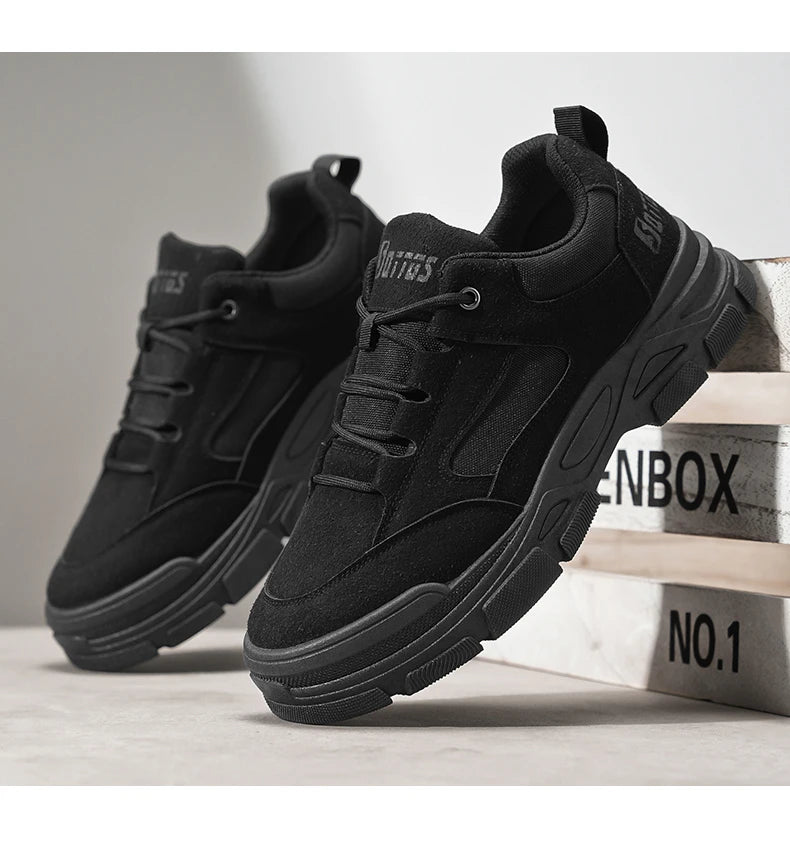 Hiking Shoes Sporty Simple Comfortable Men's Spring New Breathable Anti Slip Wear Breathable Fashionable Trendy Board Shoes