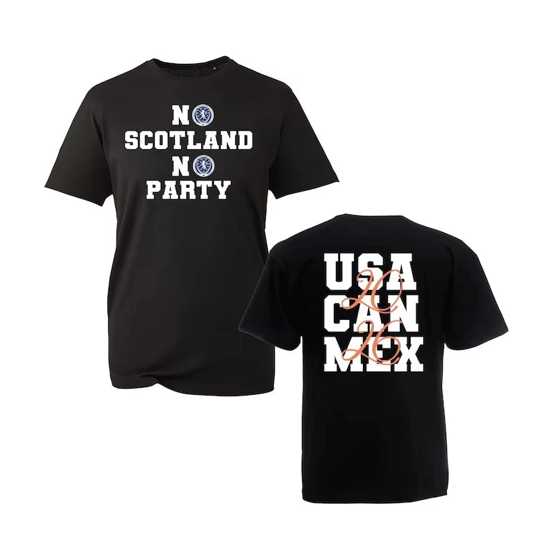No Scotland No Party Unisex T Shirt Scotland Football Championship Trophy Soccer Fan Merch Game Day Casual Top