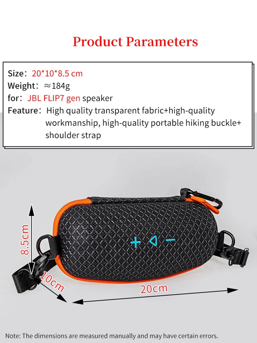 for JBL FLIP 7 Portable Speaker Bag Flip7 Sound Permeable Bag Outdoors Travel Carrying Transparent Case
