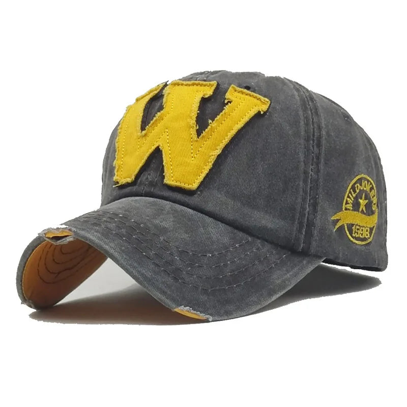 Women Men's Baseball Caps Letters W Embroidery Snapback Hip Hop Hat Adjustable Cotton Gorras Unisex Outdoor Casual Male Dad Hats