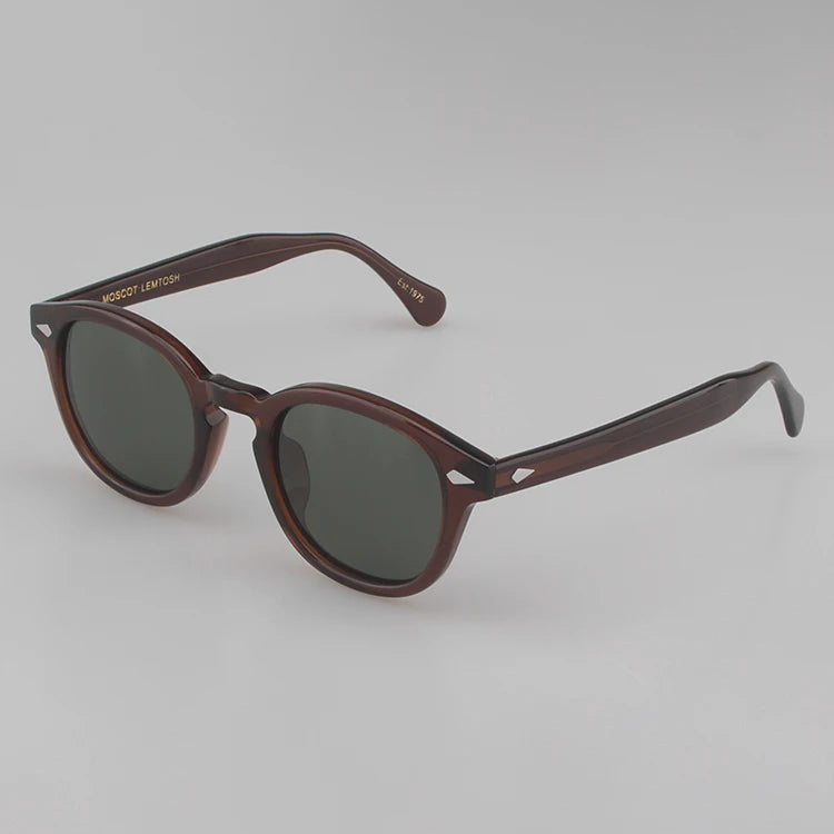 Johnny Depp Sunglasses Man Polarized Sun Glasses Luxury Brand Vintage Acetate Frame Blue Night Vision Goggles Woman