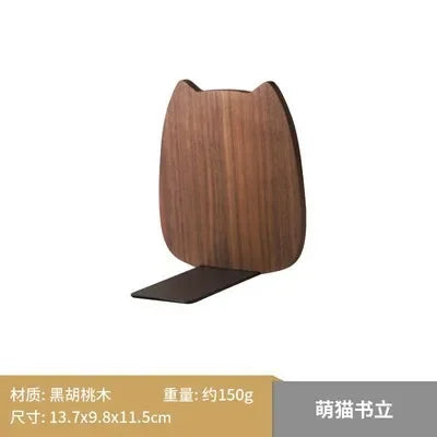 Household Office Shelf Book Stand Wood Desktop Organizer Desktop Office Home Bookends Book Ends Stand Holder Office Supplies
