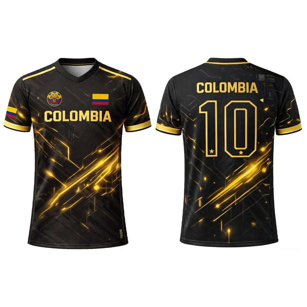 Colombia Flag 3D Printed Jersey Summer Outdoor Sports Breathable Short-sleeved Football Training Top Unisex Casual  Tee Moto