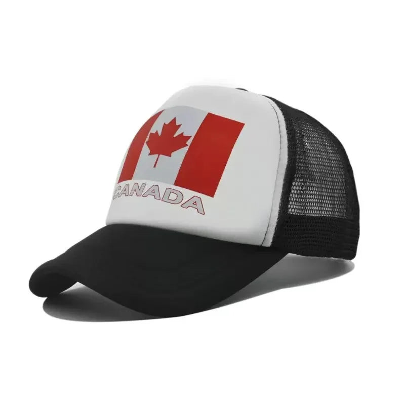 USA Canada Mexico Flag Printed Baseball Cap, Football Soccer Sports Fans Mesh Cap Snapback, Outdoor Sun Hat