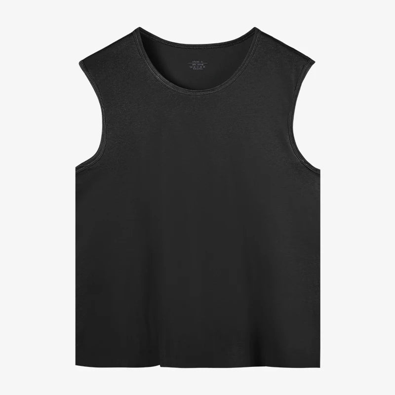 Men's pure cotton vest breathable slim youth sports foundation hurdle I loose summer thin halter undershirt