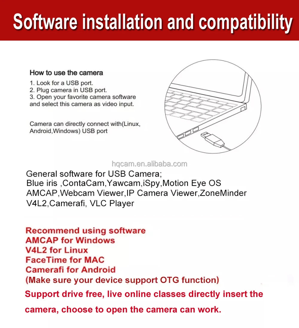 Center camera eye Middle-Screen Webcam 4K 8MP1080p Plug & Play USB Webcam Optimized for Creating a Better Connection in Calls