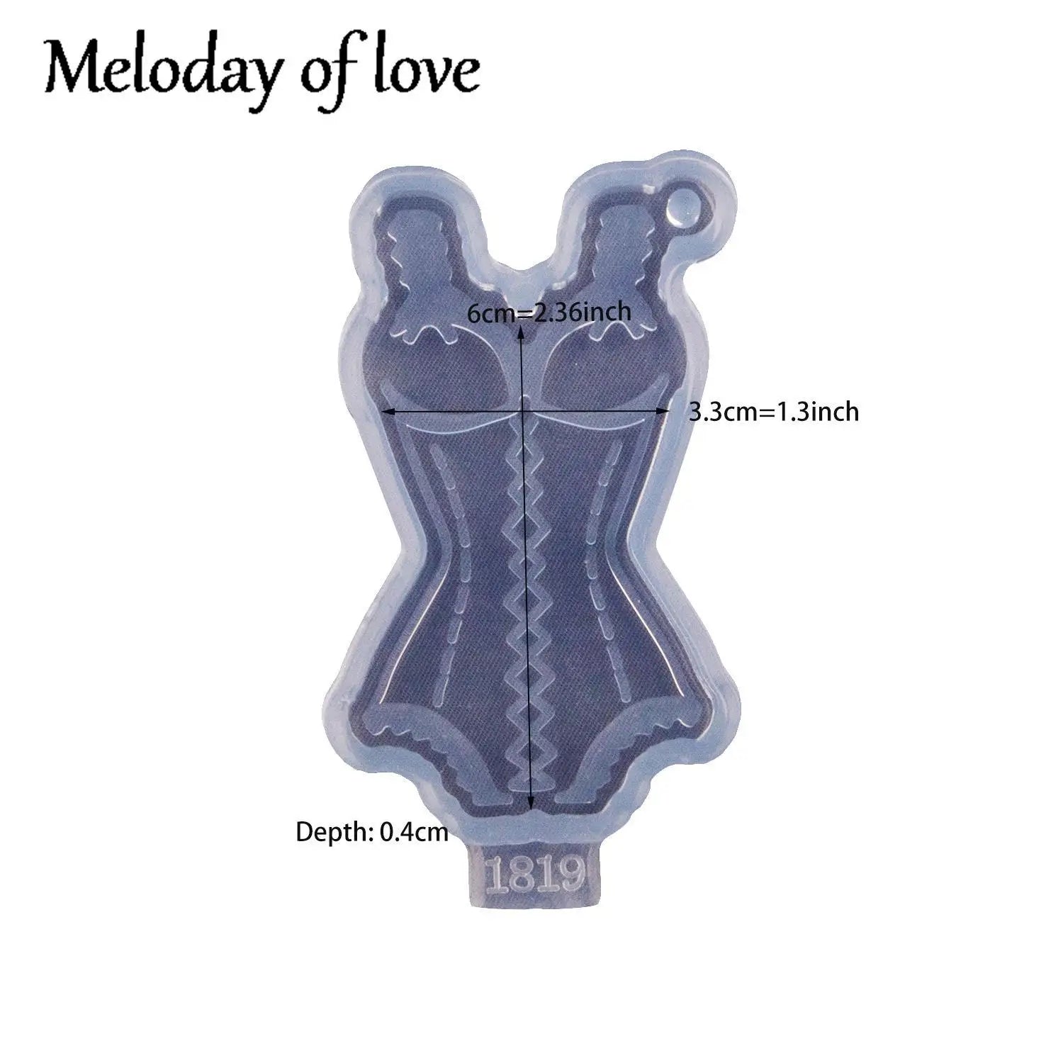 Glossy Girl Bikini Epoxy Silicone Resin Keychain Molds, Chocolate Fondant Sugarcraft Sugar Craft Swimsuit Molds DIY Cake DY1837