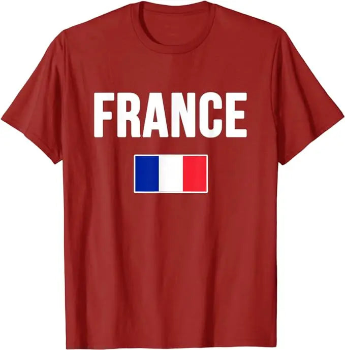 Soccer France Flag T-Shirt French Pride Tee France Football Two Stars Third Loading Clothes Frenchman Sport Foot Fan Team Jersey