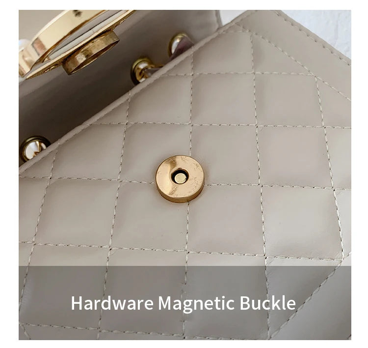 Summer Mini Small Handbags New Tide Pearl Chain Bags Women's Bag Versatile White Single Shoulder Crossbody Handbag