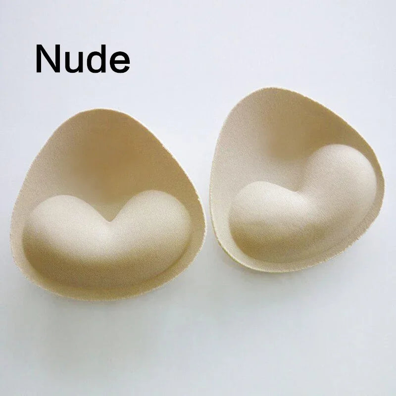 1Pair Woman Swimsuit Pads Sponge Foam Push up Enhancer Chest Cup Breast Swimwear Inserts Triangle Bra Pad