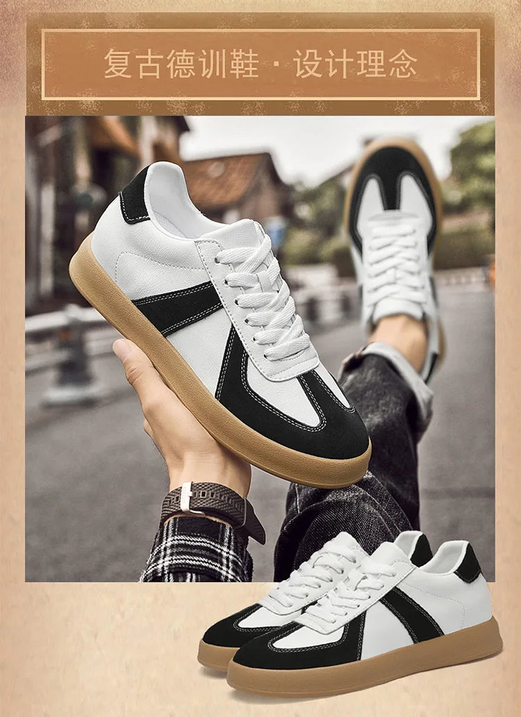 Man Vintage Elevator Shoes Height Increase Insole 8cm Taller Lift Sneakers Shoes Men Leisure Fashion Sports White Shoes