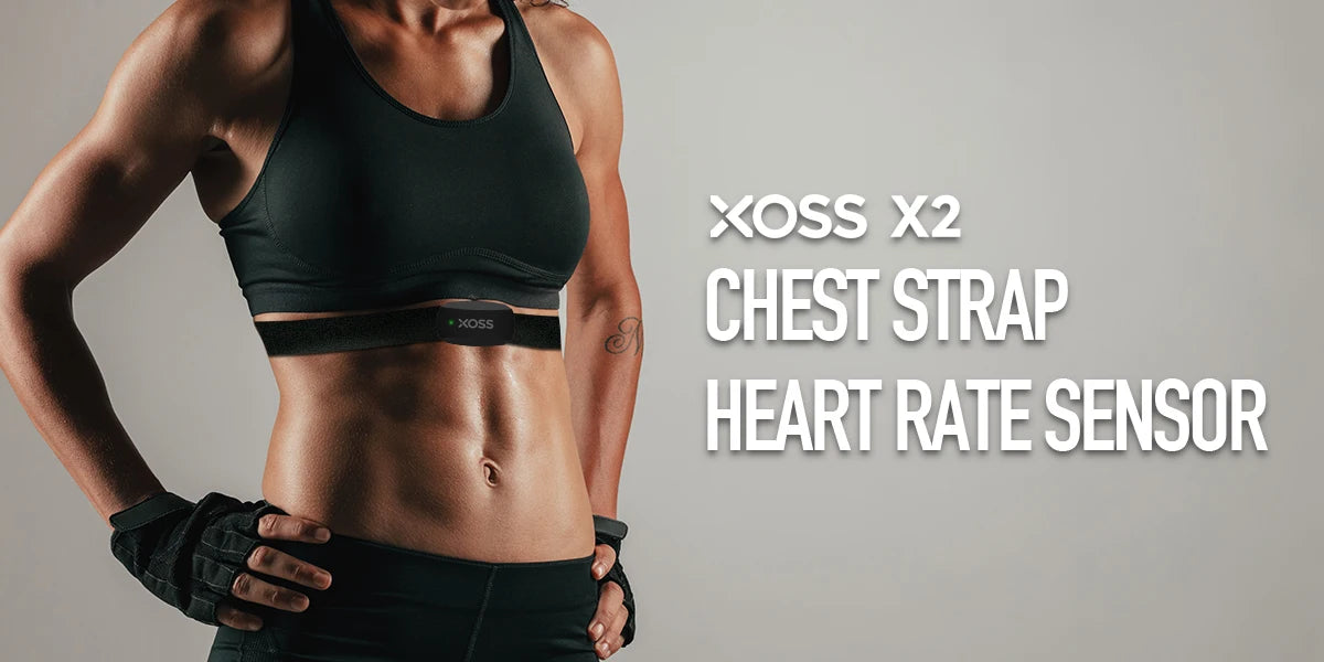XOSS X2 Chest Strap Heart Rate Monitor for Cycling, Running, Hiking, Bluetooth ANT+ Wireless Health Fitness Smart Bicycle Sensor