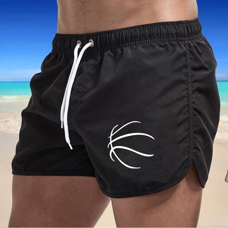 2026 Casual Mens Beach Shorts Print Man Swimwear Summer Daily Elastic Waist Sweatpants Surf Quick Drying Swimming Sports Shorts