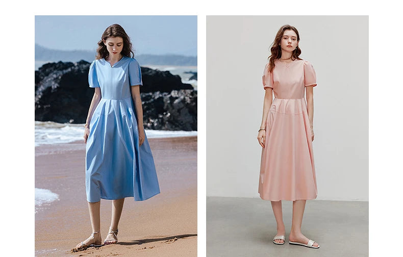 TOYOUTH Women Dress 2025 Summer New Elegant Dress 8529009