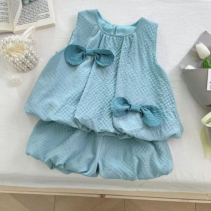 2025 New Summer Baby Girl Party Dress Sleeveless Cotton Solid Color Sister Clothing  2-7Yrs Kids Princess Dresses