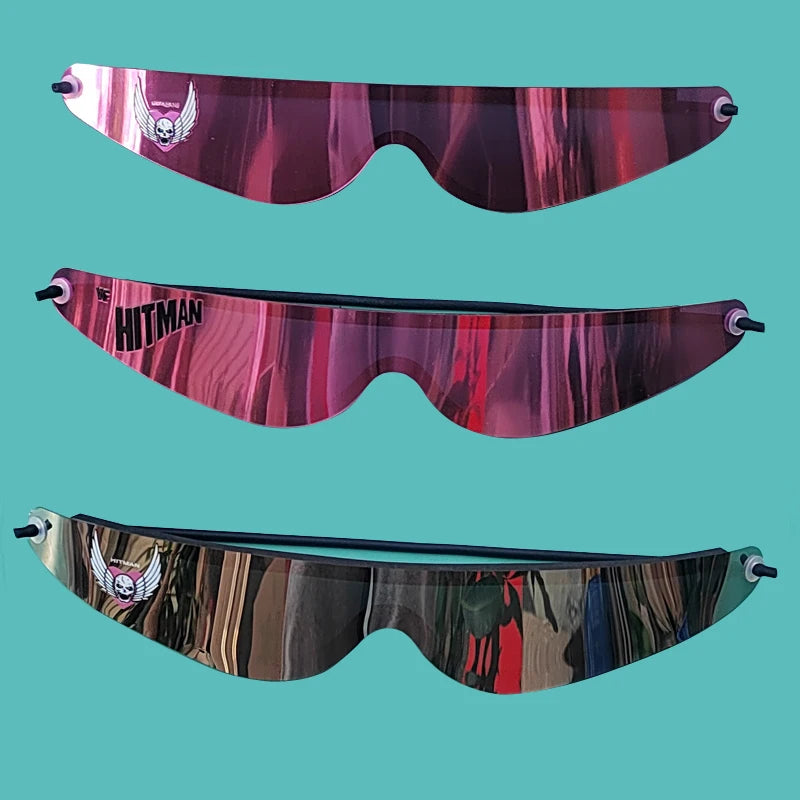 Licensed Vintage Bret Hart Hitman Hart Wrap Around Shades Sunglasses  New Motorcycle glasses