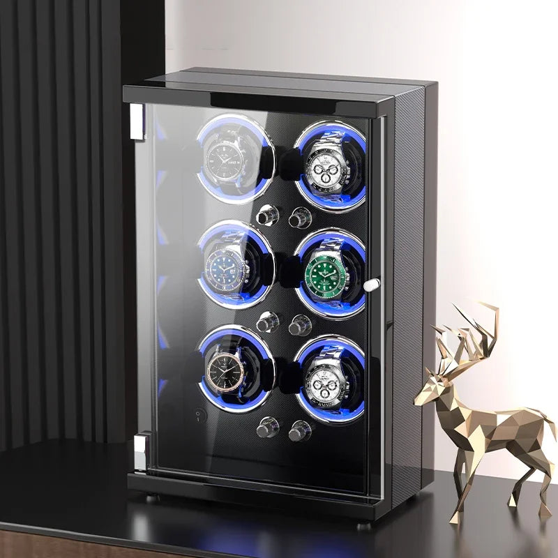 Silent Mechanism Movement Watch Winding Device Household Automatic Rotator Watches Winder Men Mechanical Wrist Watch Storage Box