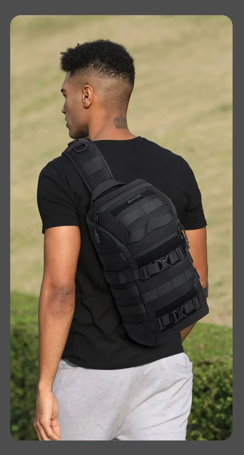 OZUKO Bicycle Bag   Crossbody Bag Camping Riding Travel Rucksack Molle Tactical Bags Hiking Cycling Outdoor