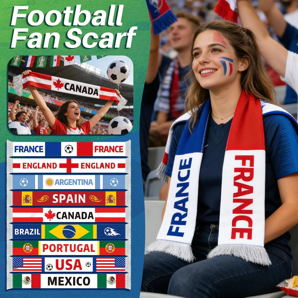 Football Fan Scarf National Flag Print Neck Warmer Soccer Match Party Accessory Cheerleading Prop