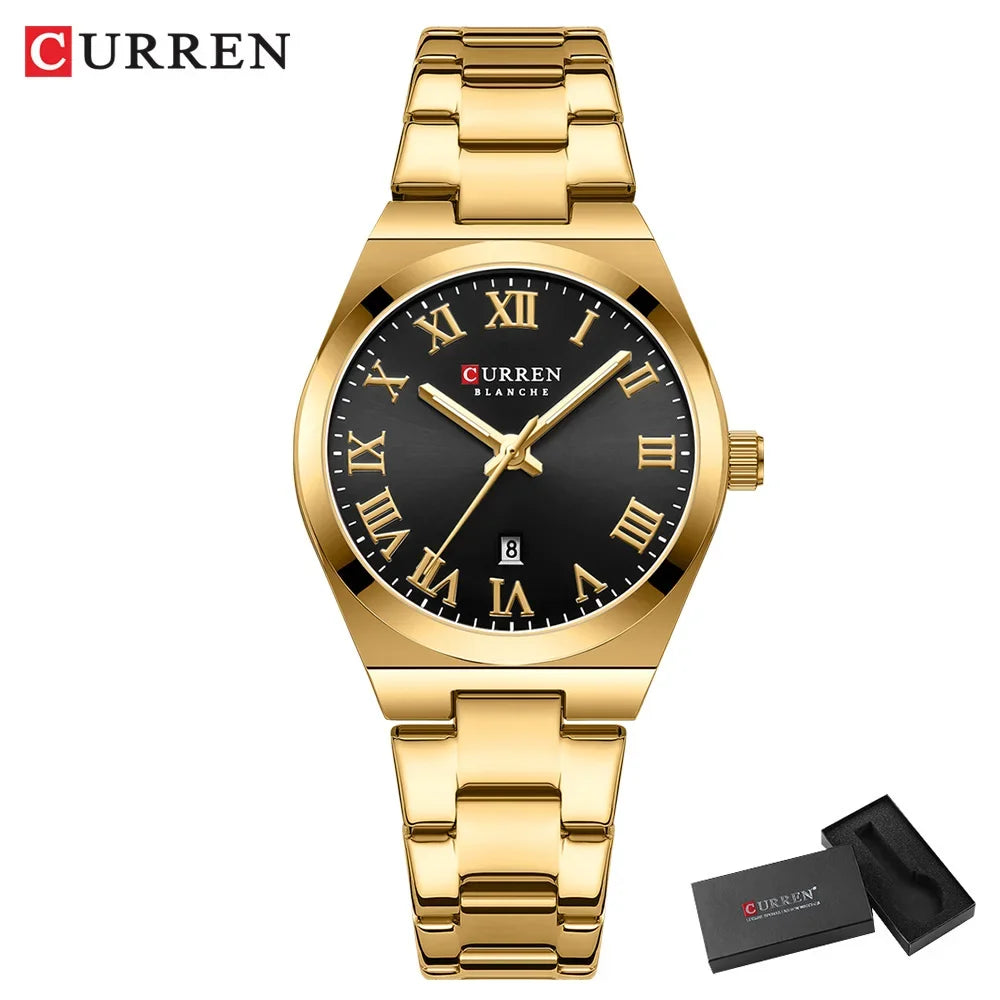 Women Small Face Watch,Stainless Steel Watch Women,Womens Watch with Calendar,Lady Analog Quartz Watch,Ladies Waterproof Watch
