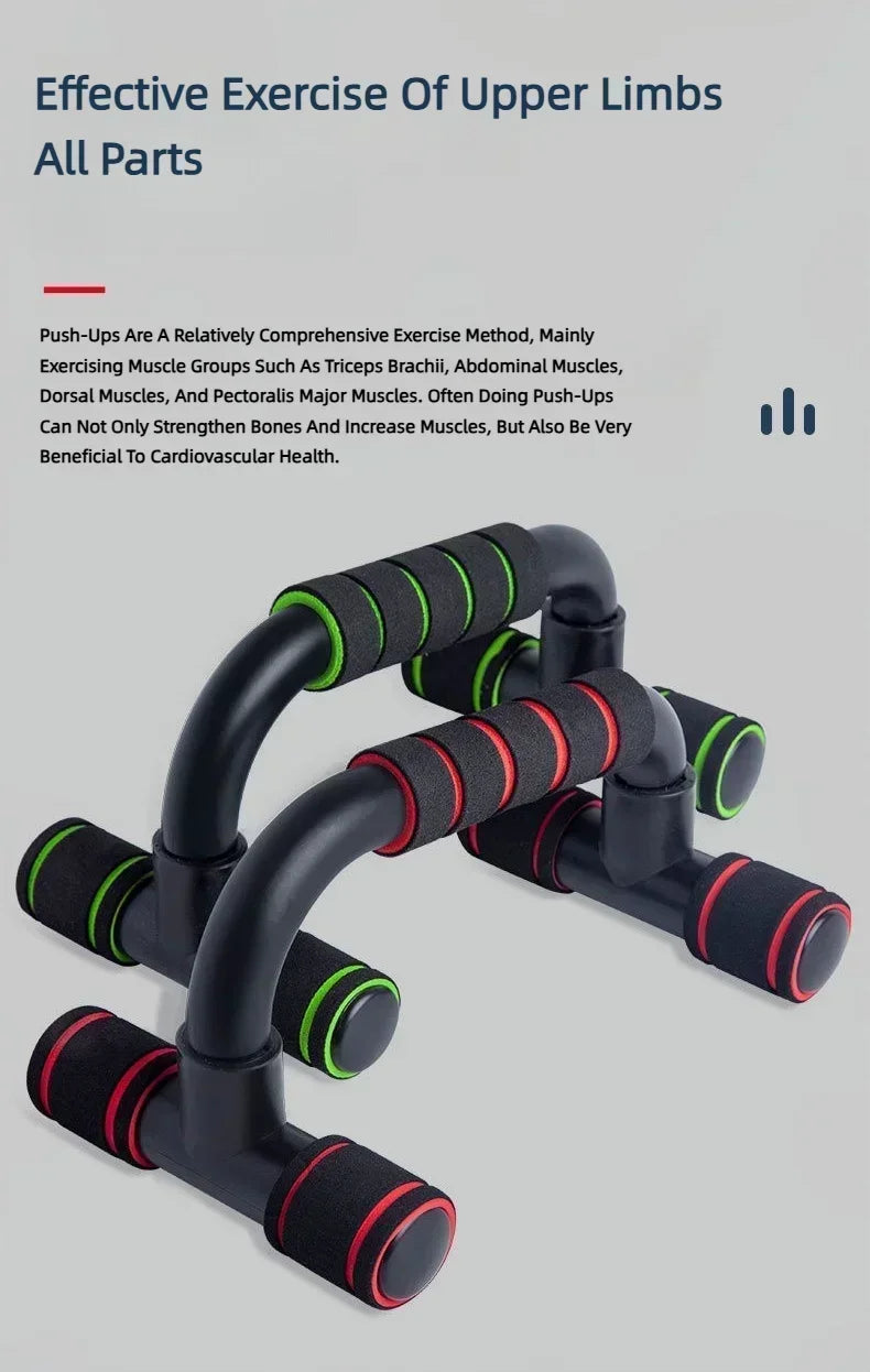 GYM Non-Slip H-Shaped Push Up Bar,Handles Home Fitness Equipment for Arm Chest Workout Anti-Skid Support Stand Fitness Sport 2pc