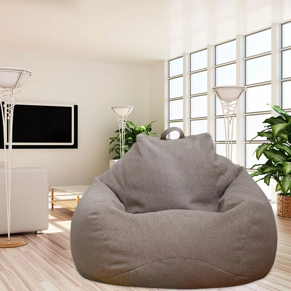 Lazy Sofas Cover Chairs Without Filler Comfortable Adults Bean Bag Chair Couch Living Room Bedroom Home Tatami Lounger Cover