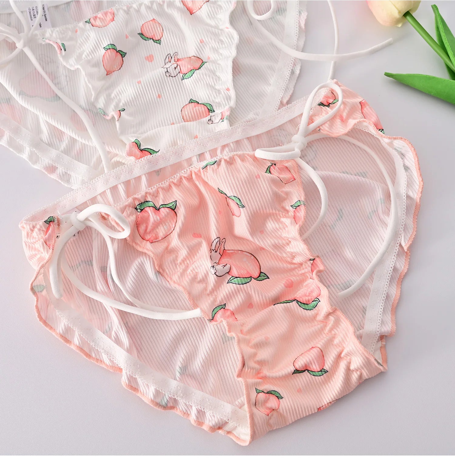 Japanese Lolita Girl Pure Cotton Underwear Cute Lace Up Summer Thin Style Pure Desire Triangle Underwear Sexy And Comfortable