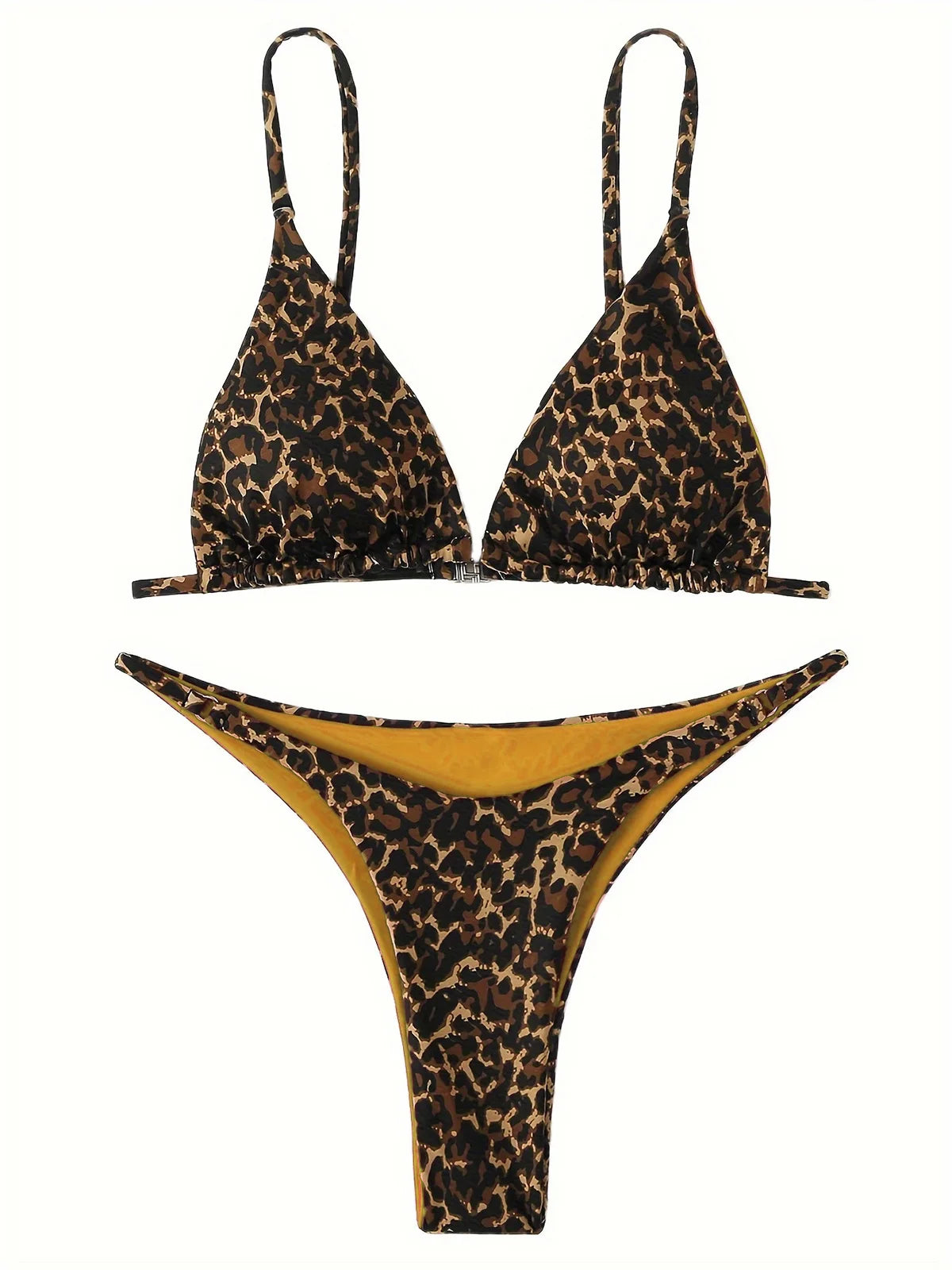 XS - L Sexy Leopard Brazilian Bikini Swimsuit Female Swimwear Women Two-pieces Bikini set Bather Bathing Suit Swim Wear V1149