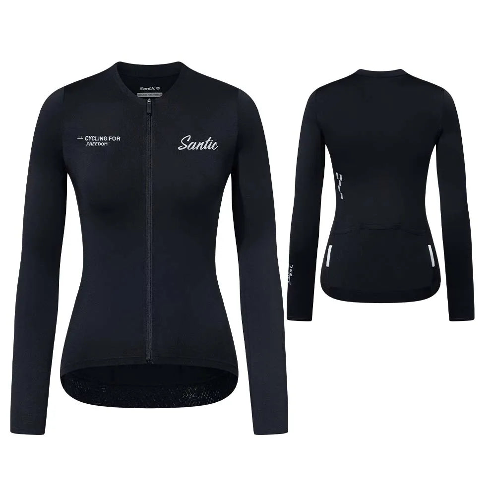 Santic Women's Summer New Cycling Jerseys  Long Sleeve Breathable Quick Dry Summer Comfortable Cycling Jerseys  KL25C01181