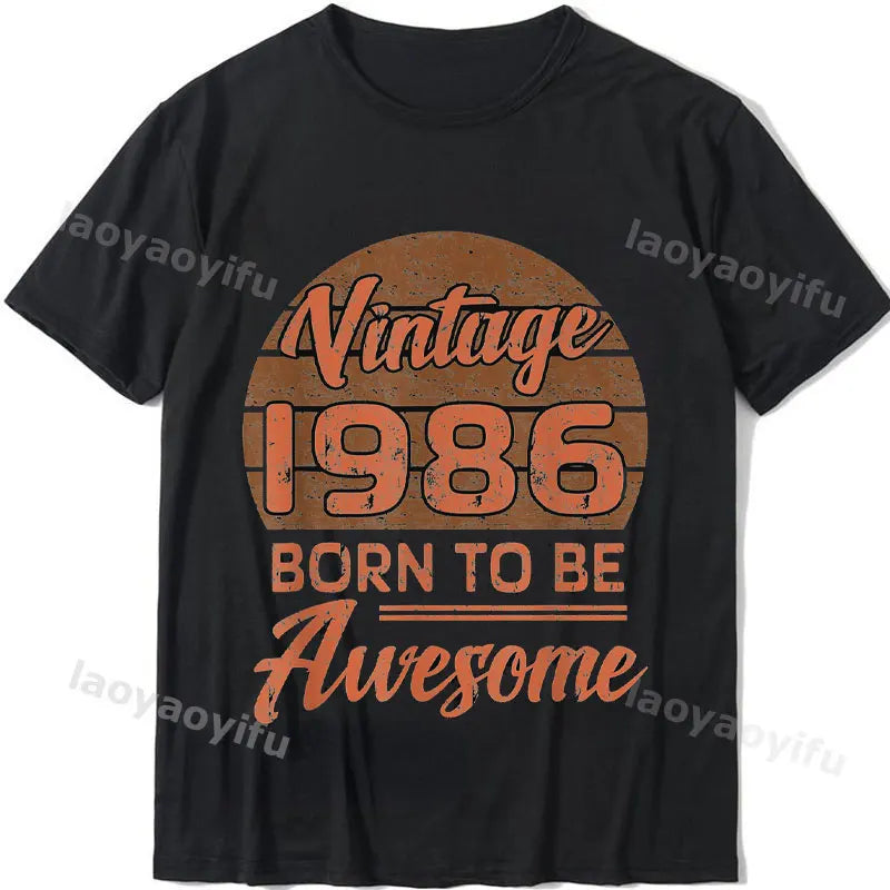 2024 Unisex Summer Tops Tshirt Vintage 1984 Classics Tshire Streetwear Printed T-shirt Top  Retro Style Tshirt