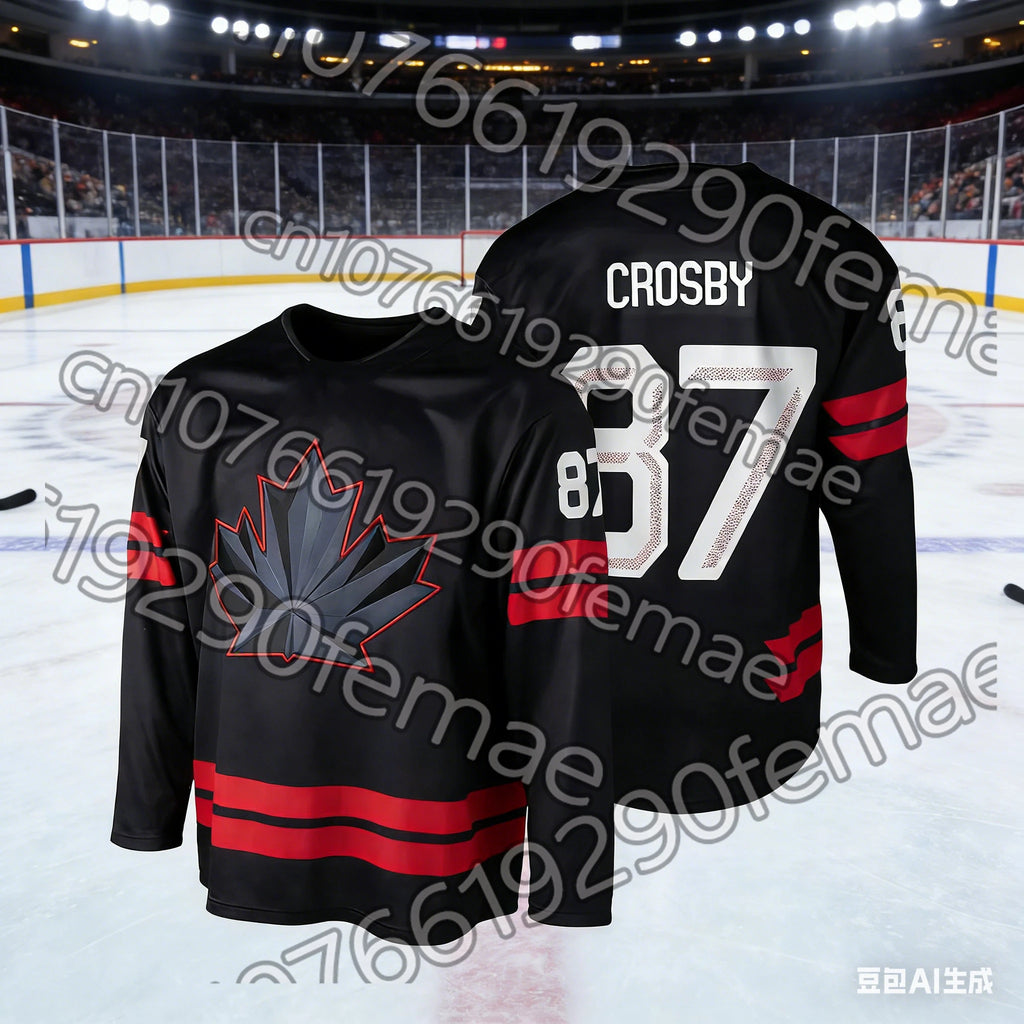 2026 Canada Men's Hockey Jersey T-shirt |Crosby MacKinnon Same Style Fan Gear | Breathable Sportswear for Spring Summer