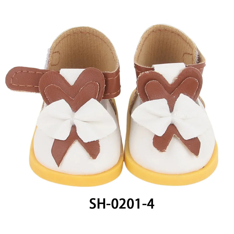 5.5cm Lovely Bow Doll Shoes For 14 Inch American& EXO Doll 1/6 New Mini Shoes Boots Accessories For 32-33 Russia DIY Doll,Nancy