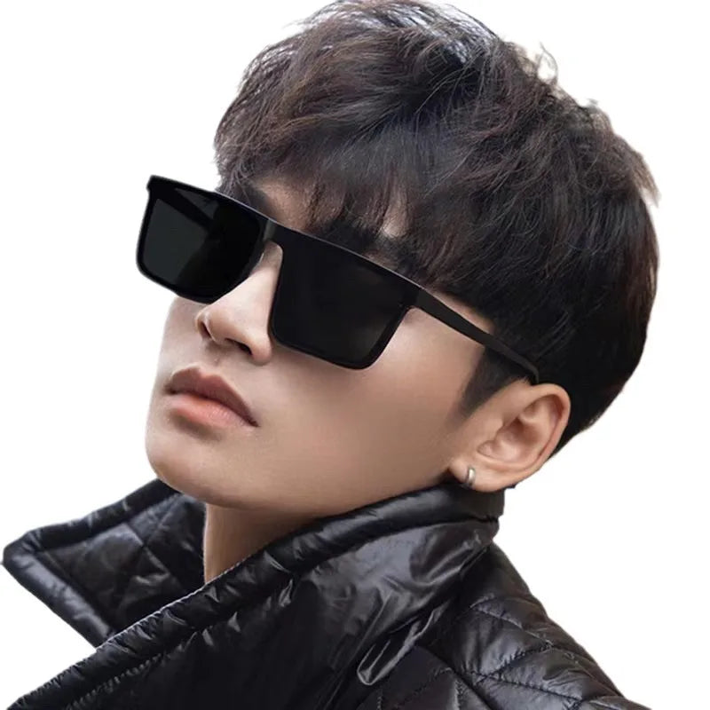 Men's Sunglasses For Uv Protection While Driving. 2025 New Style Square Frame Fashionable Sunglasses 2050