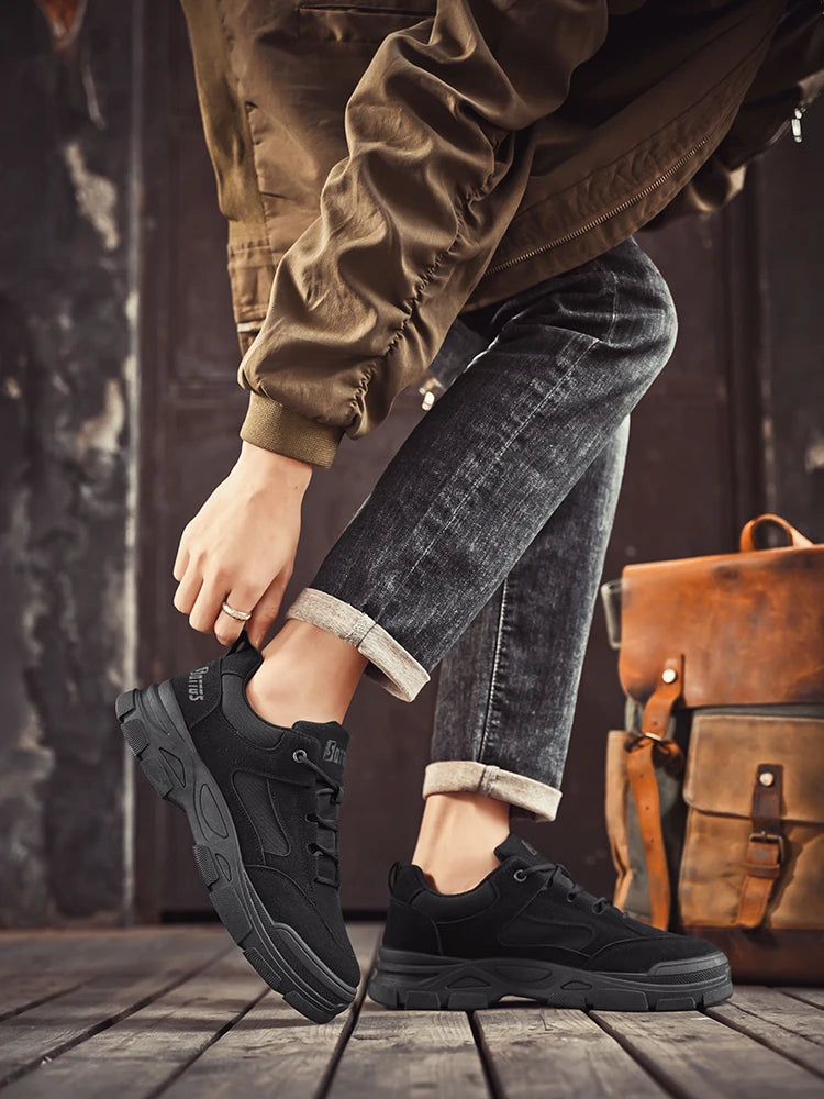 Hiking Shoes Sporty Simple Comfortable Men's Spring New Breathable Anti Slip Wear Breathable Fashionable Trendy Board Shoes