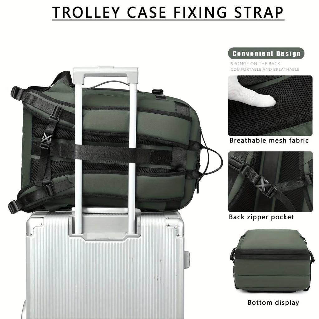New vacuum compression large capacity expansion backpack, travel backpack, waterproof backpack computer bag