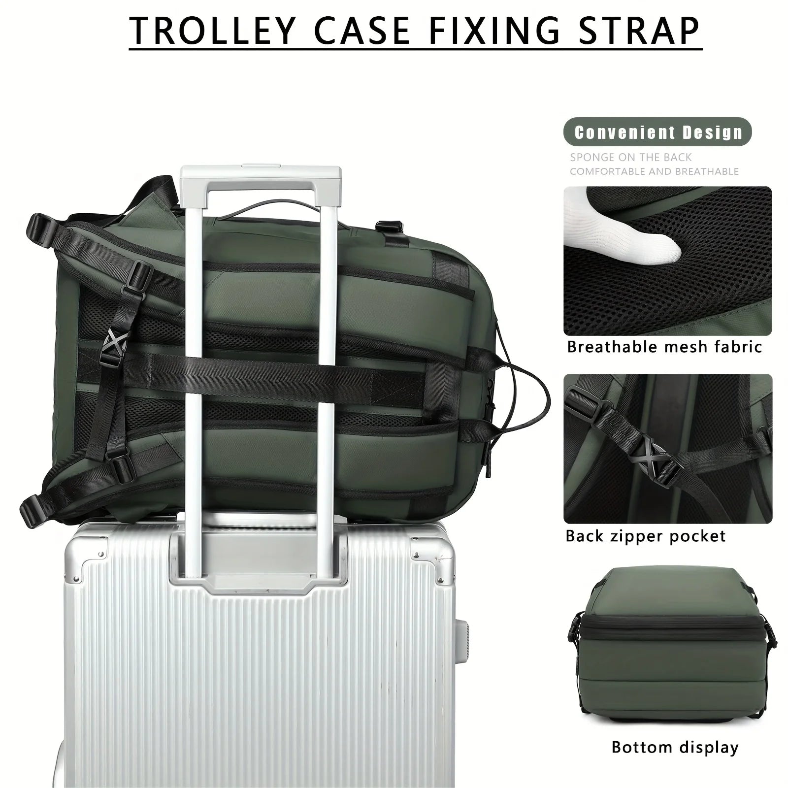 New vacuum compression large capacity expansion backpack, travel backpack, waterproof backpack computer bag