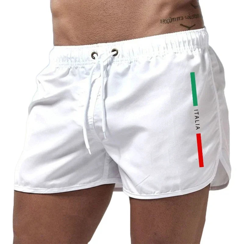 Italy Summer Men Casual Fashion Board Shorts High Quality Man Beach Quick Dry Shorts Daily Running Fitness Cycling Short Pants