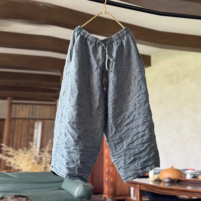 Summer 2026 Harem Pants Women  High Waist Korean Fashion Pantalon Loose Elastic Drap Plus Size Mop Lazy Casual Wide-leg Pants