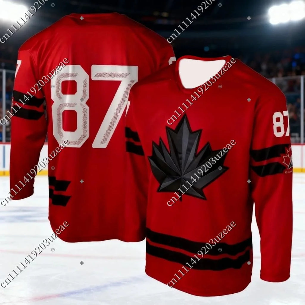 2026 New Canada Hockey Jersey #87 Crosby #97 #29 Men's Ice Hockey Long-Sleeve T Shirt Breathable Sportswear for Men Women
