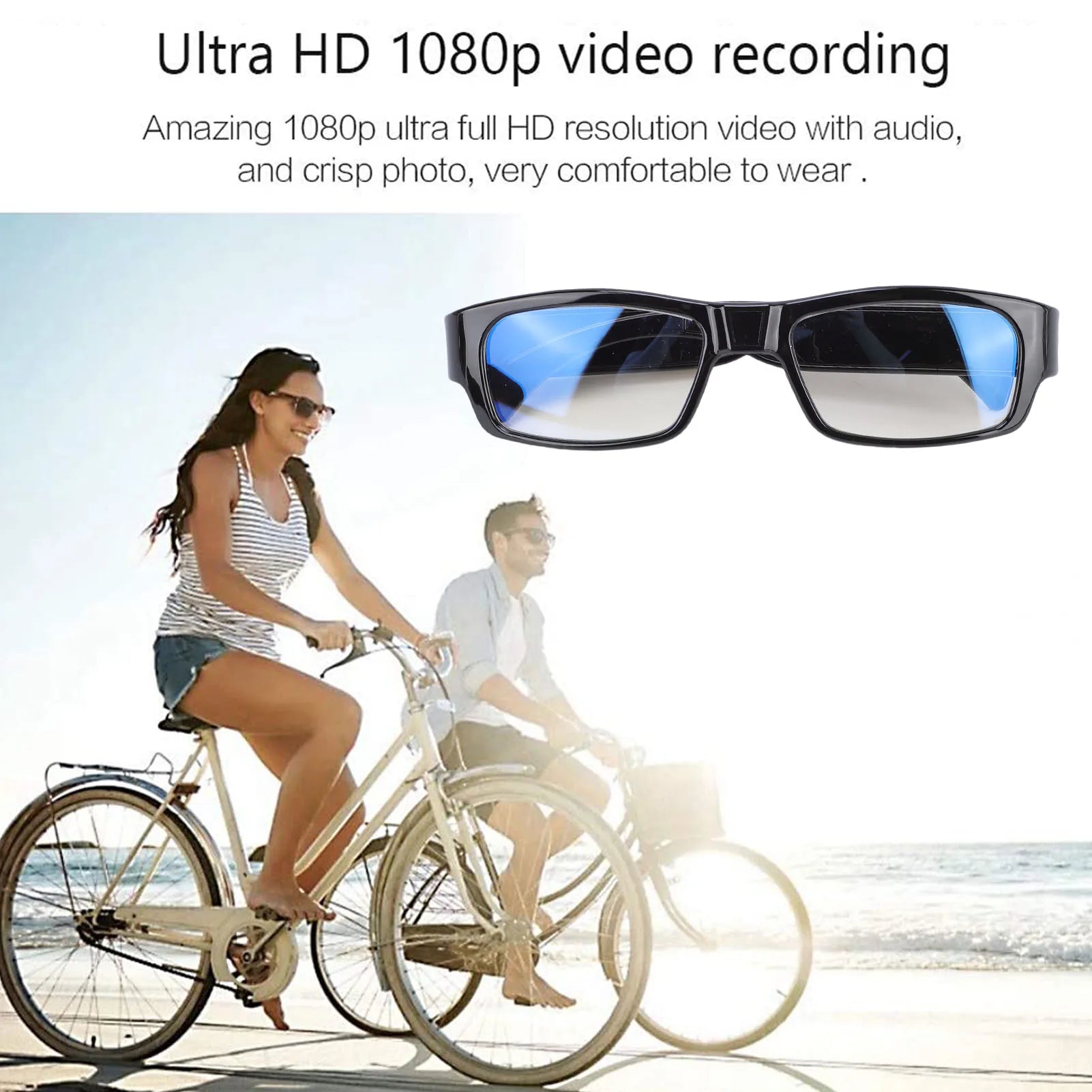 16:9 Camera Glasses Sports Action  Cycling Glasses Camera 1080P HD Video Recording Photos Taking for Outdoor Activities