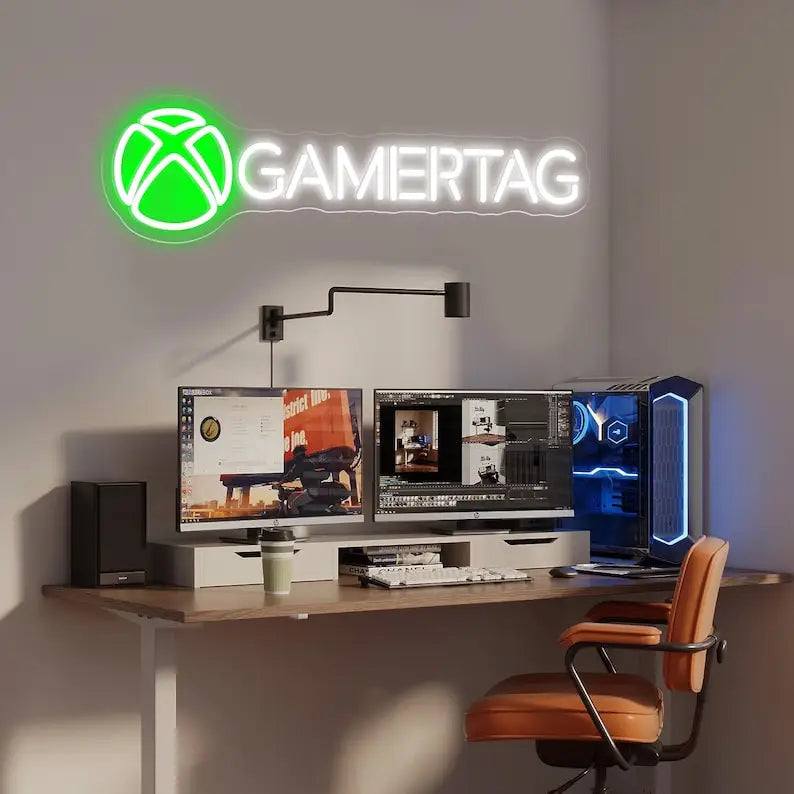 Custom Gamer Neon Sign Gamer Tag Sign Game Room Decor Gaming Wall Art Gaming Led Light Gift for Boyfriend Father Day Gift