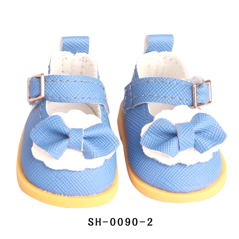 5.5cm Lovely Bow Doll Shoes For 14 Inch American& EXO Doll 1/6 New Mini Shoes Boots Accessories For 32-33 Russia DIY Doll,Nancy