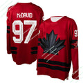 2026 New Arrival Canada Ice Hockey Game Jersey McDavid Fan Special Hockey Jersey Men's Long-Sleeve Athletic T-Shirt Family Kids