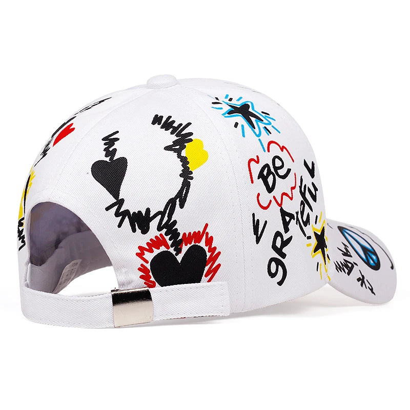 Letter printing graffiti hip hop baseball cap fashion outdoor couple universal wild sun hat sports casual caps dad hats